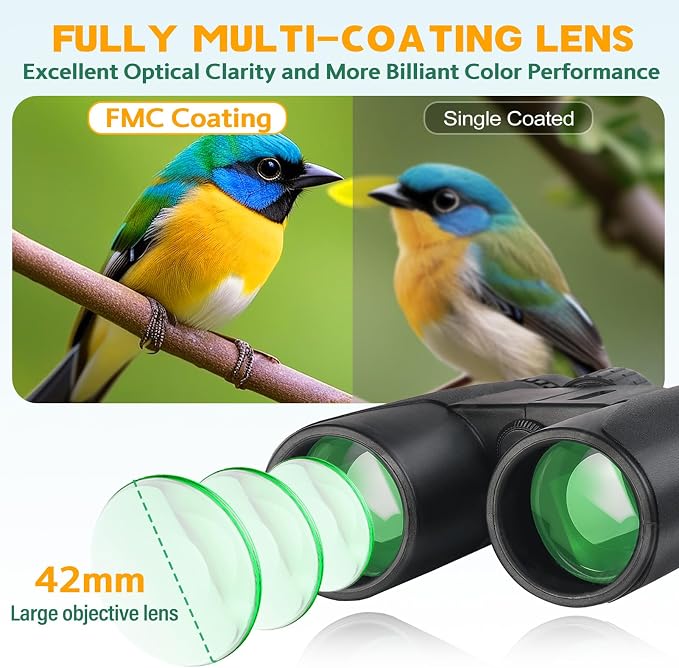 Binoculars for Adults High Powered – 12X42 HD Compact Binoculars for Bird - Image 3