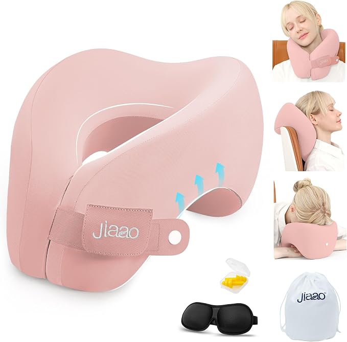 Neck Pillow Airplane, Ergonomic Memory Foam Travel Pillows by jiaao