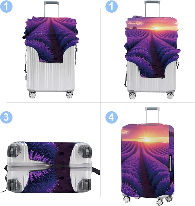 Luggage Cover Washable Suitcase Protector Anti-Scratch, Stretchable Fit - Image 4