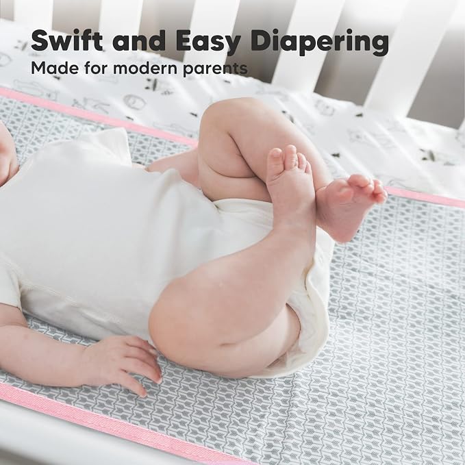 KeaBabies Portable Diaper Changing Pad, Easy Wipe Clean - Image 8