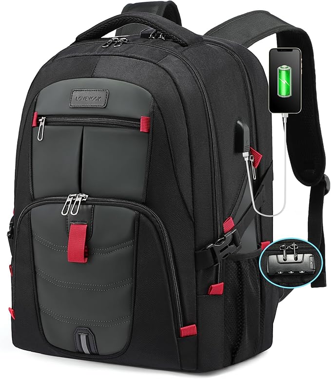 LOVEVOOK 17 inch Travel Laptop Backpack, Waterproof, Anti-Theft by LOVEVOOK
