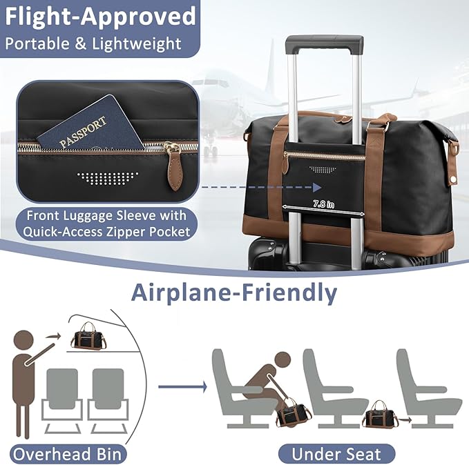 Travel Duffle Bag for Women, Weekender Bags, Hospital Bag for Labor Delivery - Image 3