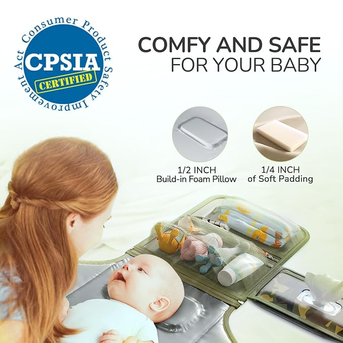 Portable Diaper Changing Pad for Baby, Detachable Travel Changing Pad - Image 2