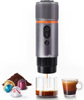 CONQUECO Portable Espresso Machine Travel: 12v Car Coffee Maker by CONQUECO