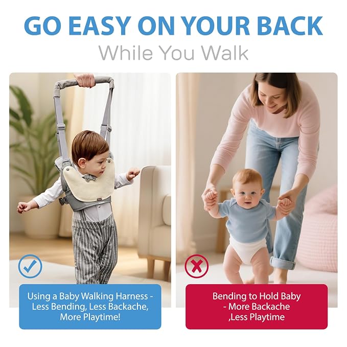 Baby Walking Harness-Handheld Assistant Belt- Toddler Infant Walking Aid - Image 6