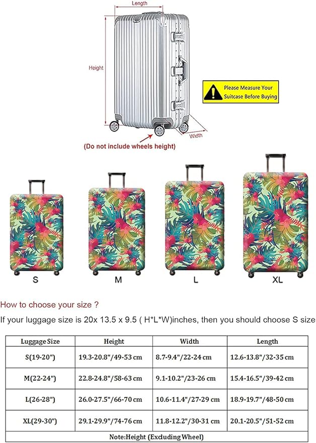 Travel Luggage Cover, Suitcase Protector Bag Fits 19-20 Inch Luggage - Image 5