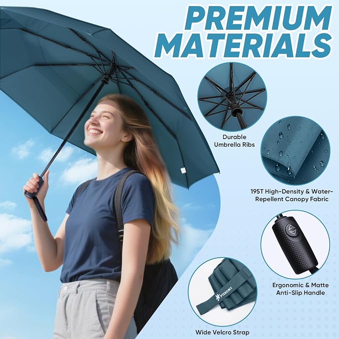PTEROMY Windproof Compact Travel Umbrellas - Image 5