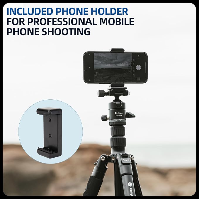 Fotopro 73" Camera Tripod, Aluminum Compact Travel Tripod and Monopod - Image 8