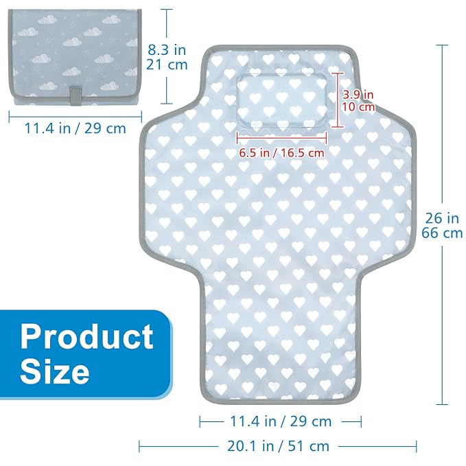 Accmor Portable Diaper Changing Pad, Waterproof Baby Changing Mat, Foldable - Image 6