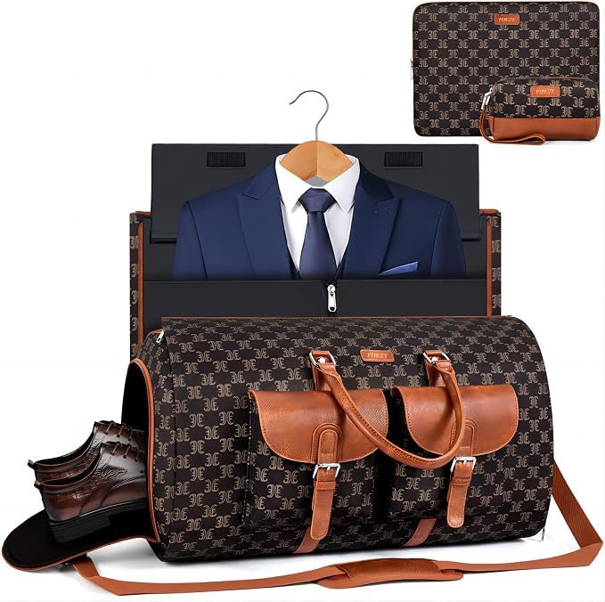 Garment Bag for Travel, Convertible Carry on Garment Duffel Bag for Men 3Pcs - Image 8