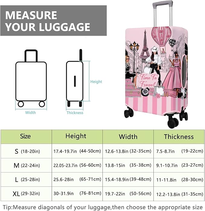 Travel Luggage Cover Suitcase Protector Fits 18-32 Inch Wheel Covers - Image 6