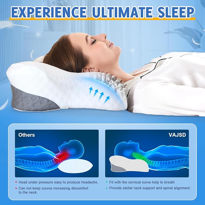 Cervical Neck Pillows with Memory Foam - Image 3