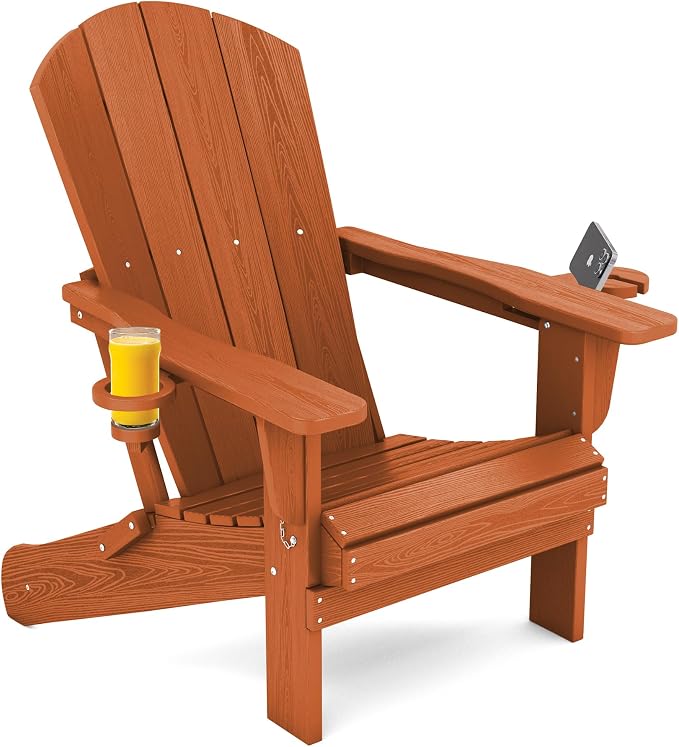 SERWALL Adirondack Chair with Cup Holders - Image 12