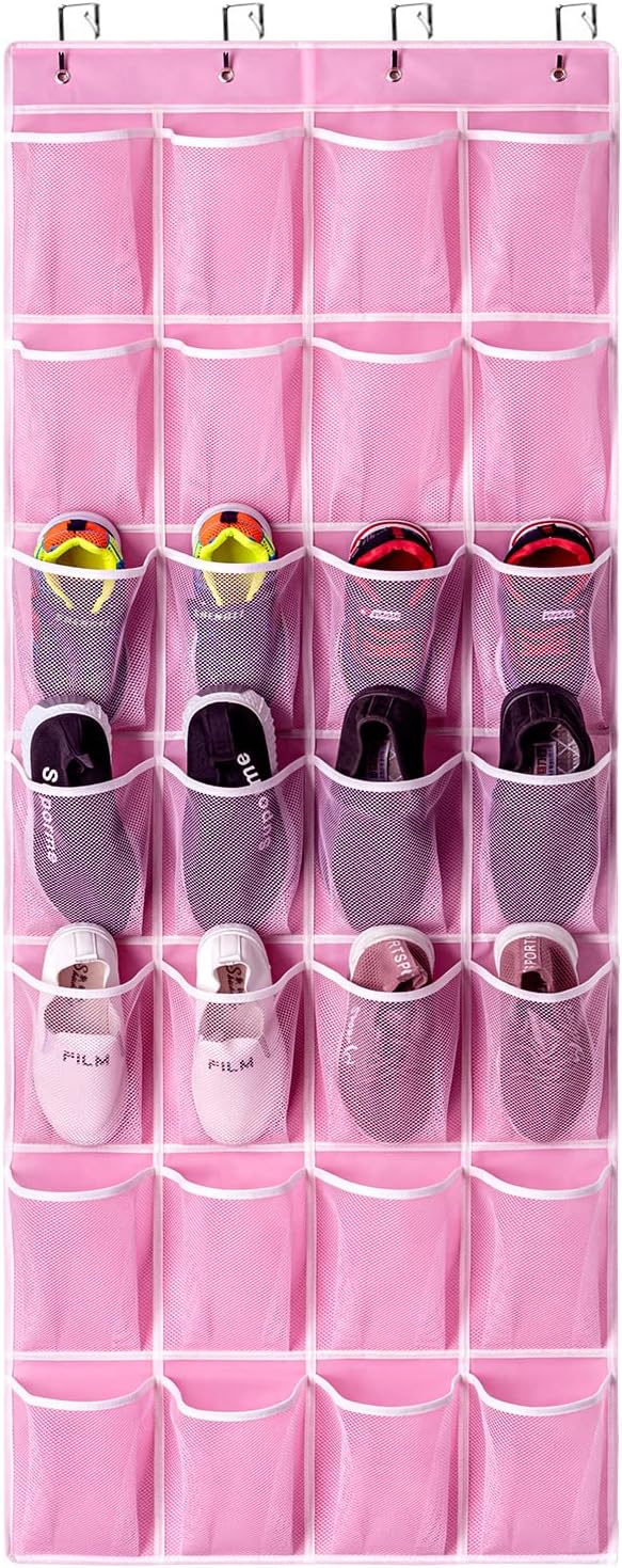 KEEPJOY 28 Pockets Hanging Shoe Organizer, Over the Door Shoe Organizer - Image 7