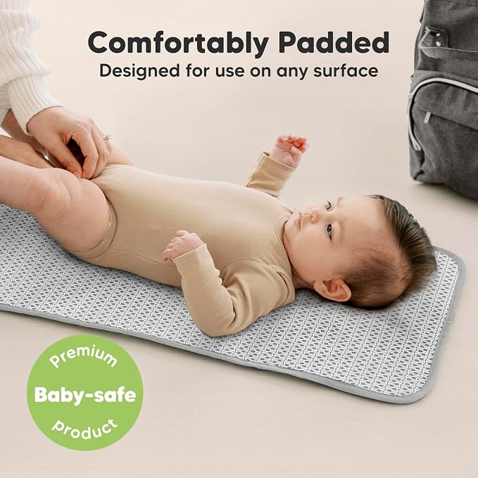 KeaBabies Portable Diaper Changing Pad, Easy Wipe Clean - Image 5