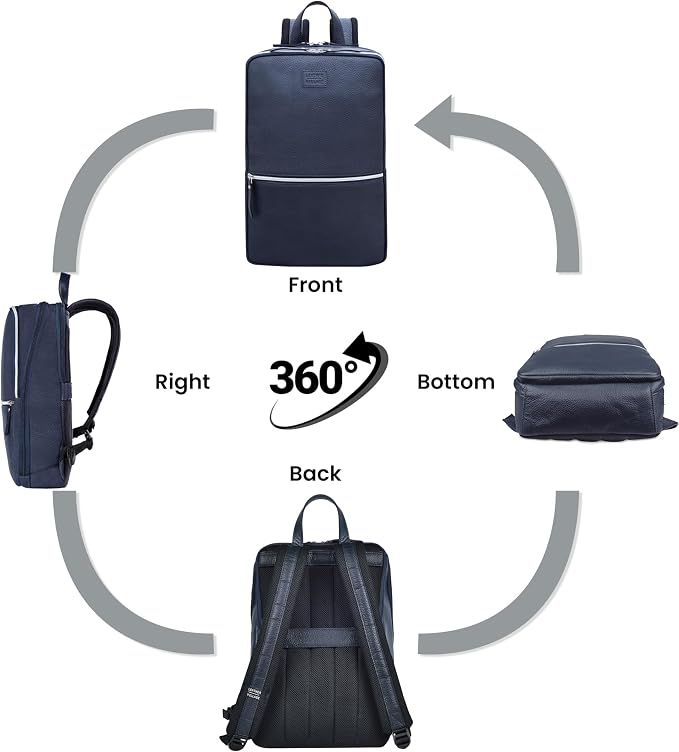 LEATHER VILLAGE Leather Laptop Backpack - Image 6
