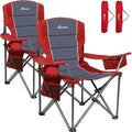 Romswi Oversized Camping Chairs, Heavy Duty Support 500 LBS, Padded Back & Arm by Romswi