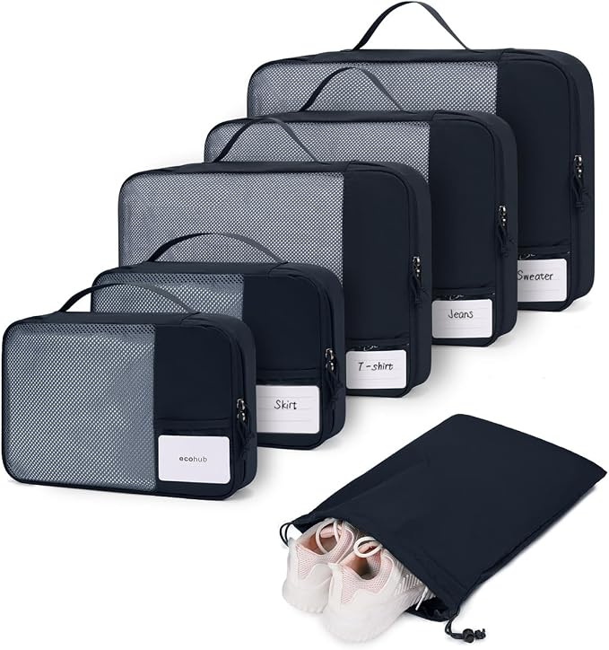 ECOHUB 4 Set /6 Set Packing Cubes by ECOHUB