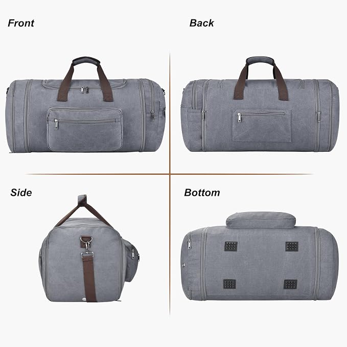 Felipe Varela 60L Duffle Bag for Men, Large Expandable Canvas Duffel Bag for - Image 3