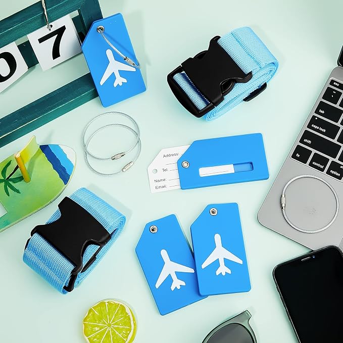 Weewooday 8 Pcs Luggage Straps Suitcase Tags Set - Image 7