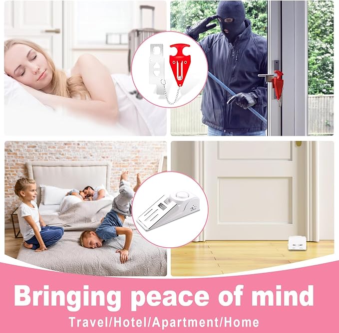 Portable Door Stop Alarm, No Installation Required, Provides Security - Image 6