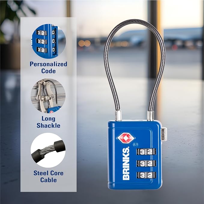 Brinks TSA Accepted Indicator Luggage Lock, 2.5 inch Long Shackle, New More - Image 4