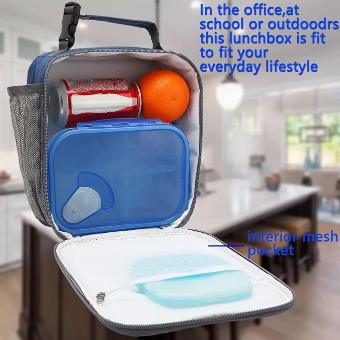 FlowFly Kids Lunch box Insulated Soft Bag Mini Cooler Back to School Thermal - Image 3