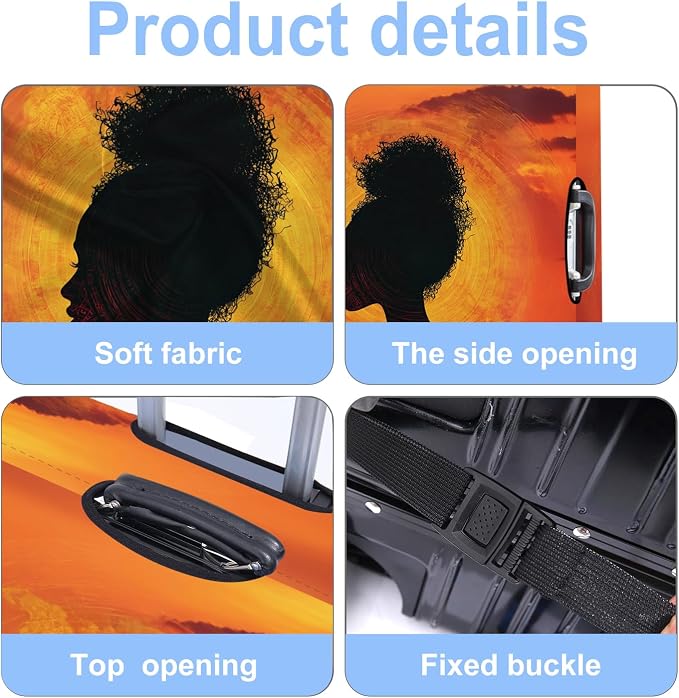 Luggage Cover Washable Suitcase Protector Anti-scratch Suitcase cover Fits - Image 3