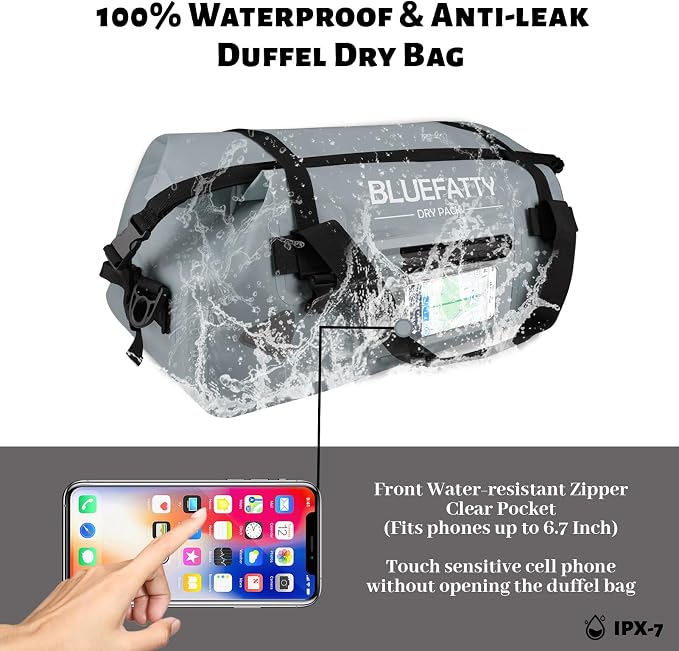 Waterproof Motorcycle Duffel Bag Roll Top Dry Duffel Bag - Image 2