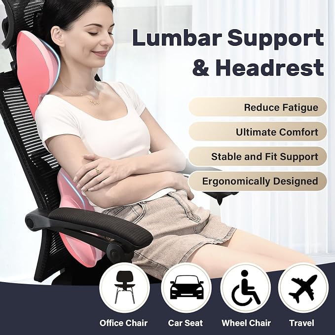 Coverado Lumbar Support and Headrest Pillow - Image 2