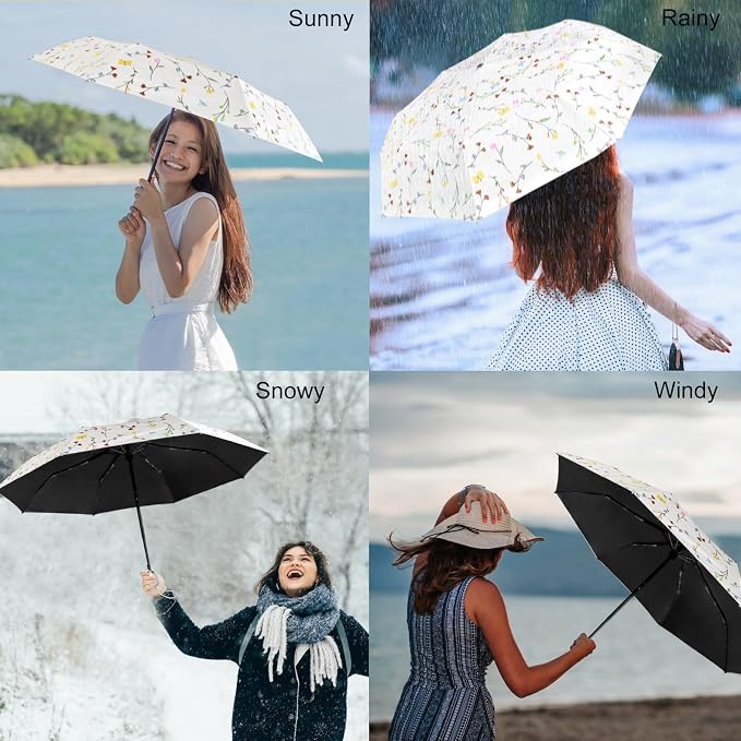 Cuby UV Sun Umbrella Compact Folding Travel Umbrella Auto Open and Close - Image 2