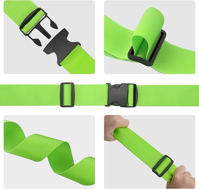 BILIONE 4 Pack Luggage Straps 79" Long Belts Keep Suitcase Secure While - Image 9