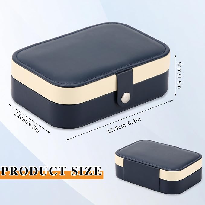 Travel Jewelry Box, PU leather Small Jewelry Organizer - Image 2