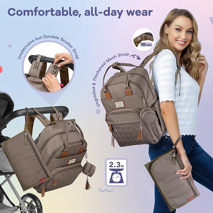 RUVALINO Diaper Bag Backpack, Large Capacity, Waterproof - Image 5
