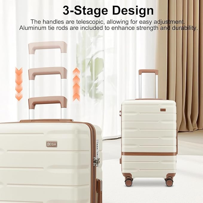 Luggage Sets 4 Piece with TSA Lock Hardside PC+ABS Carry On expandable Suitcase - Image 7
