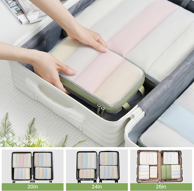 BAGAIL 6 Set Ultralight Compression Packing Cubes Packing Organizer - Image 7