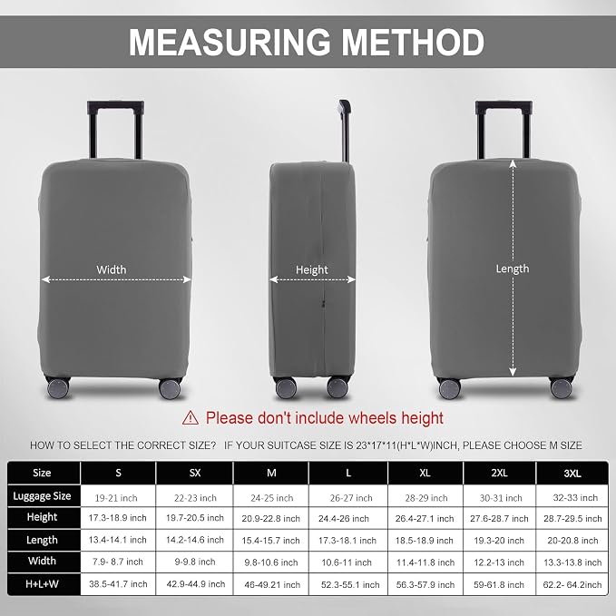 Travel Luggage Cover Suitcase Protector Scratch-Resistant Fit 19-31 Inch - Image 6