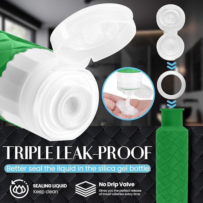 Travel Bottles for Toiletries, TSA Approved Silicone Travel Size Containers for - Image 5