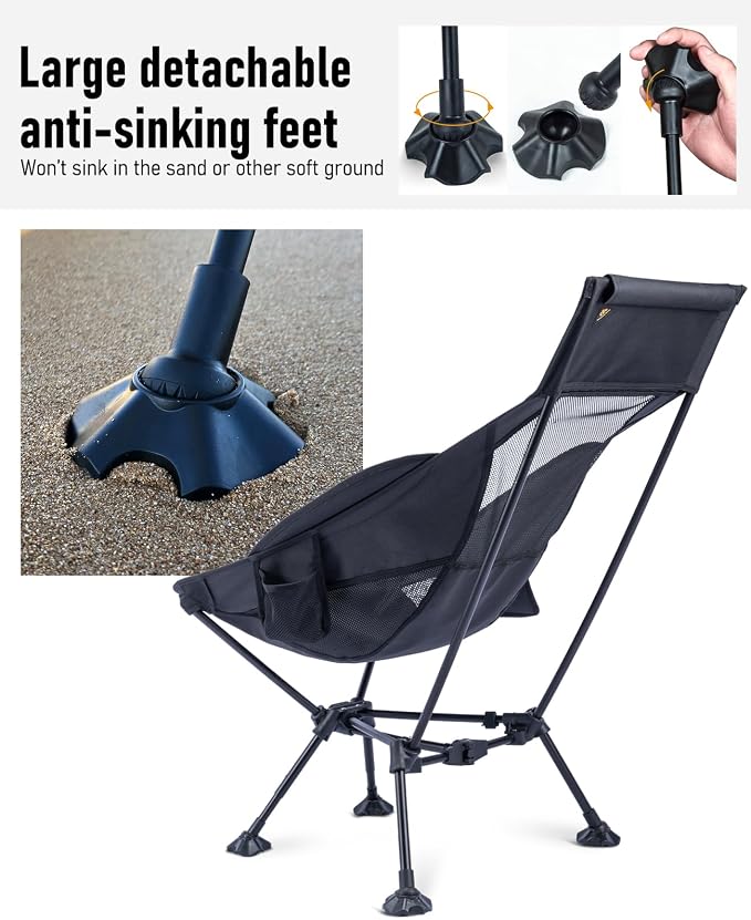 iClimb Ultralight Compact Camping Folding Beach Chair - Image 6