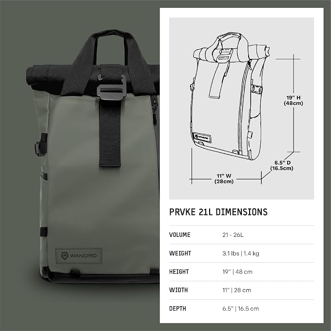 WANDRD PRVKE 21L, V3 Backpack: Weather-Resistant Travel & Camera Backpack - Image 9
