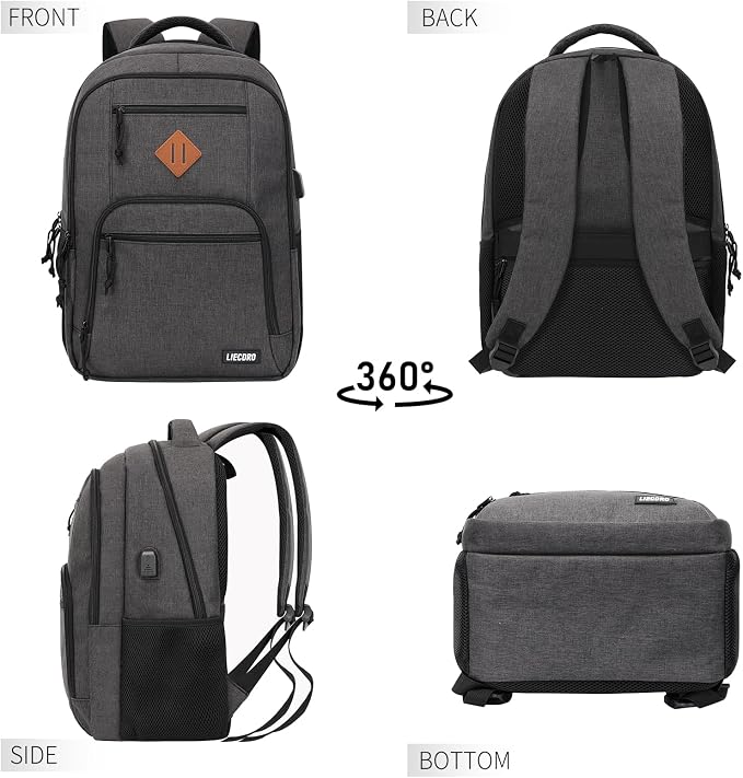 Black Backpacks for Men, Backpack for School, School Backpack for Boys Teens - Image 7
