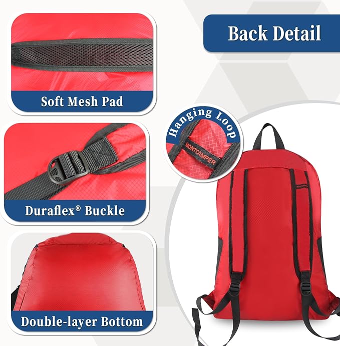 Hiking Daypack - Lightweight & Water-Resistant Portable Backpack - Image 6