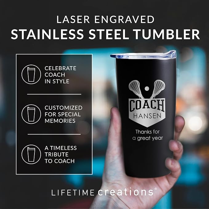 Lifetime Creations Custom Lacrosse Coach Tumbler - Image 3