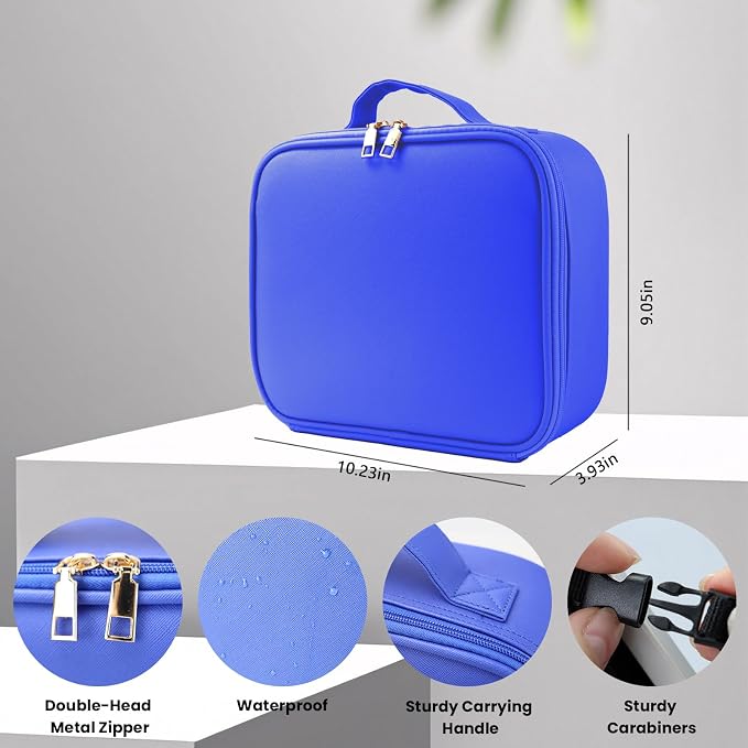 Travel Makeup Bag with LED Mirror and Light Makeup Travel Bag Organizer - Image 5