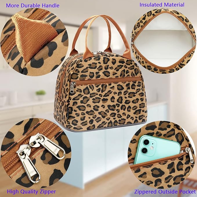 FlowFly Leopard Insulated Lunch Cooler Bag - Image 5