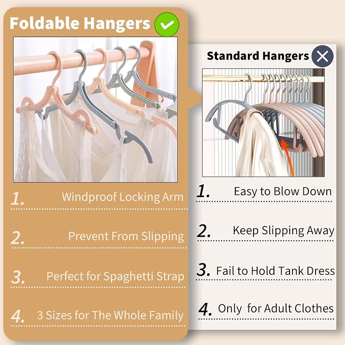 20 Pcs Foldable Travel Hangers - Image 5