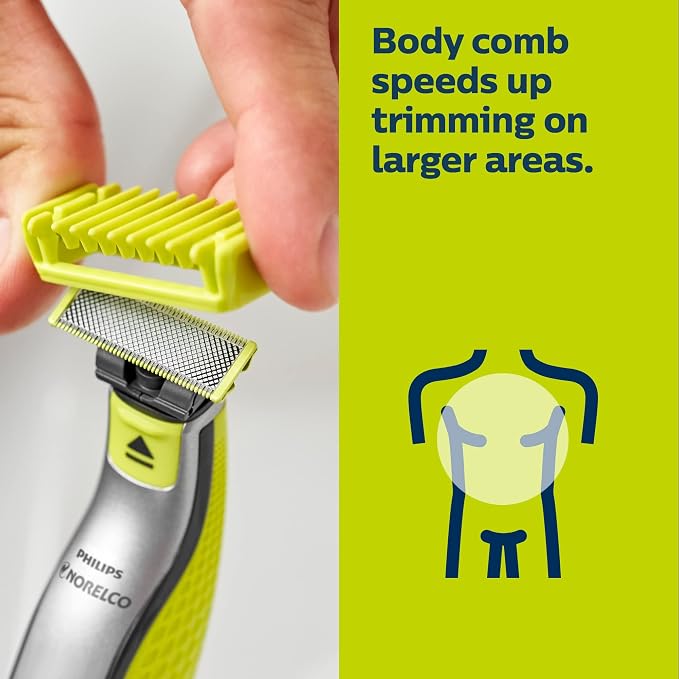 Philips Norelco OneBlade Face + Body Hybrid Electric Trimmer and Shaver - Image 5