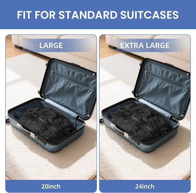 BAGAIL TPU Vacuum Bag for Travel, Reusable Compression Bag - Image 6