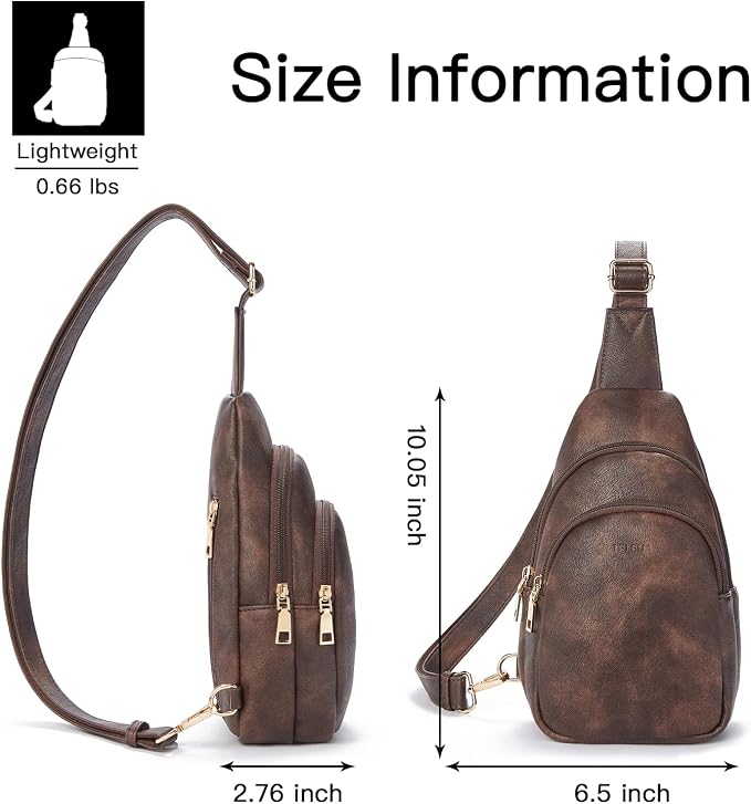 Telena Small Sling Bag for Women Leather Crossbody Fanny Packs Chest Bag for - Image 6