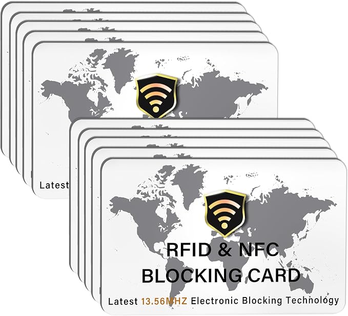 SaiTech IT 10 Pack RFID Blocking Card NFC Contactless Debit/Credit Card ATM by SaiTechIT